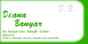 diana banyar business card