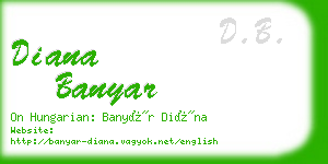 diana banyar business card